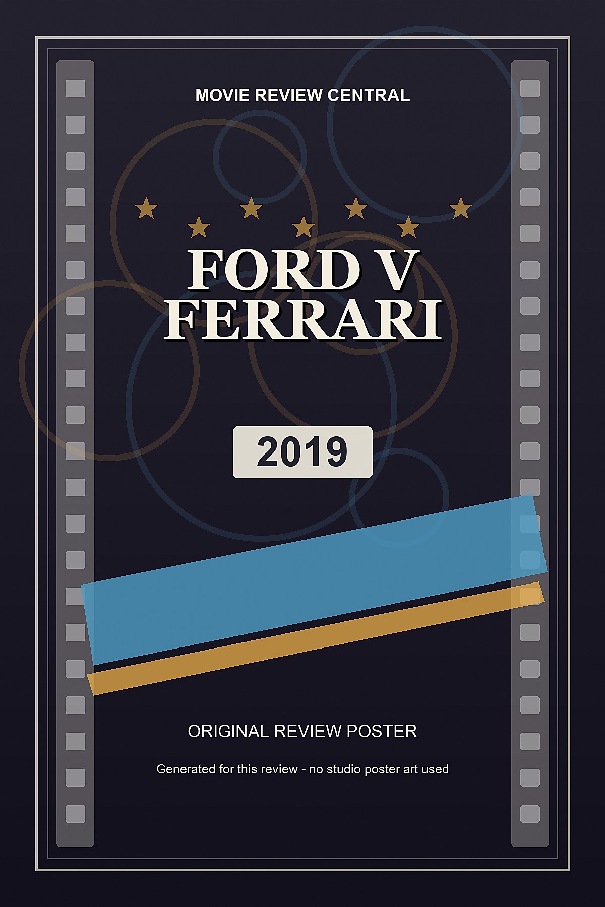 Ford v Ferrari (2019) - original review poster Ford v Ferrari (2019) - original review poster