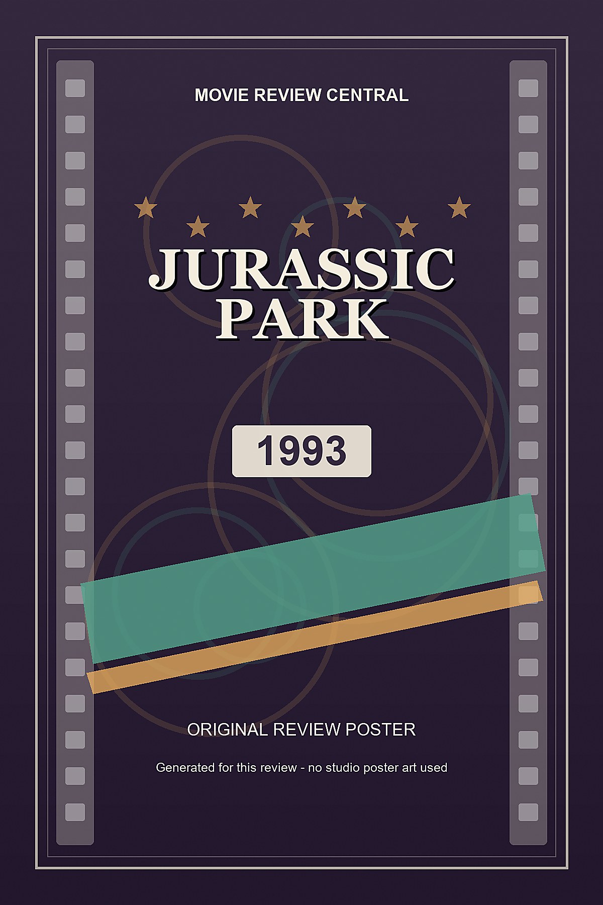Jurassic Park (1993) - original review poster Jurassic Park (1993) - original review poster