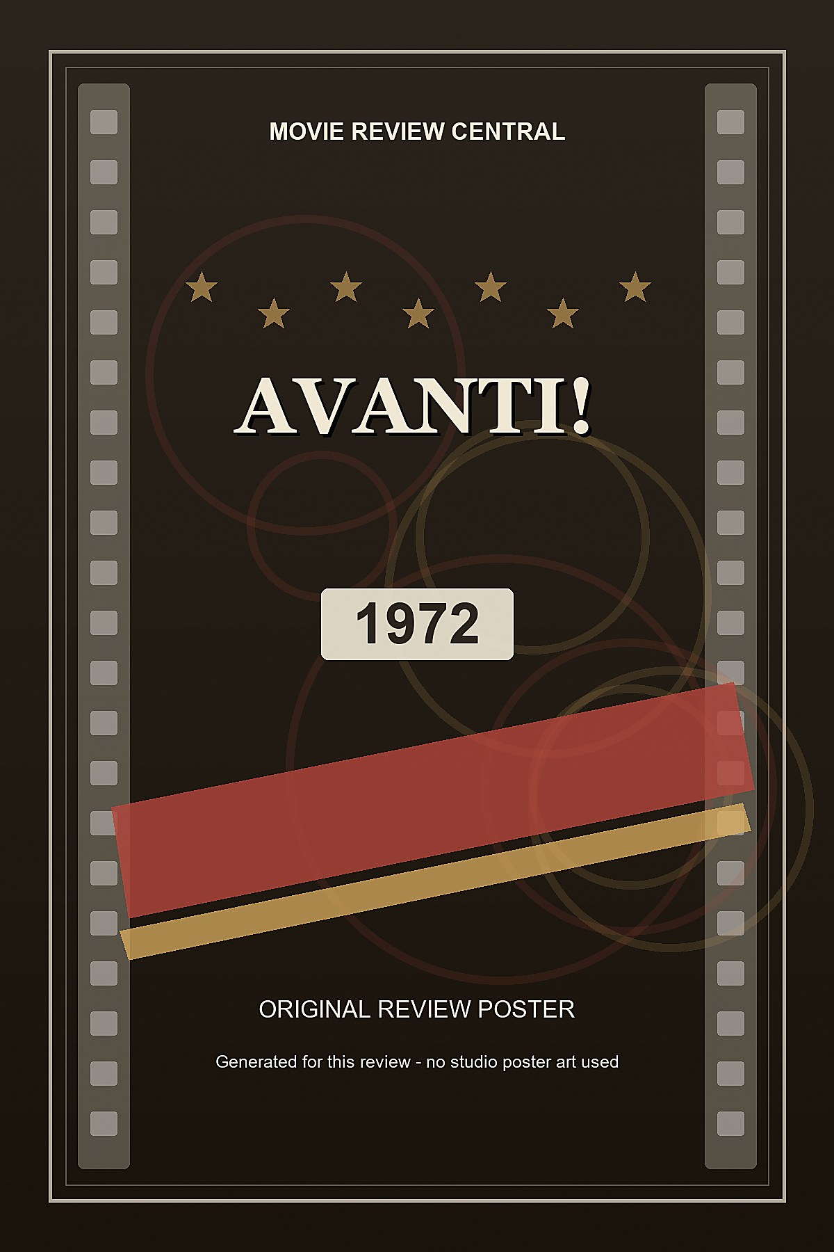 Avanti! (1972) - original review poster Avanti! (1972) - original review poster