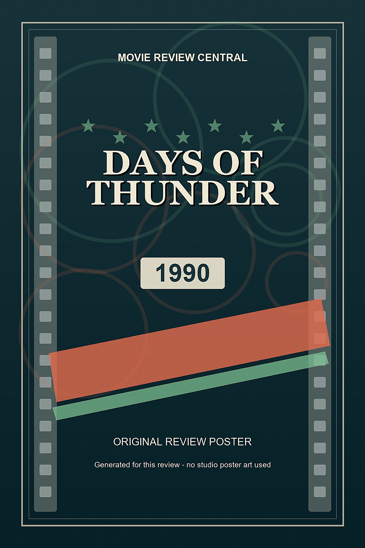 Days of Thunder (1990) - original review poster Days of Thunder (1990) - original review poster