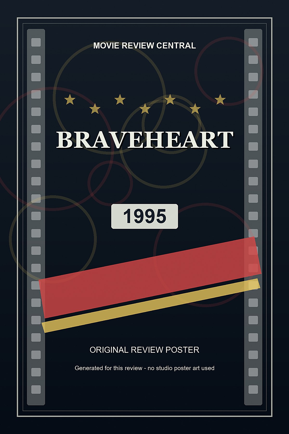 Braveheart (1995) - original review poster Braveheart (1995) - original review poster
