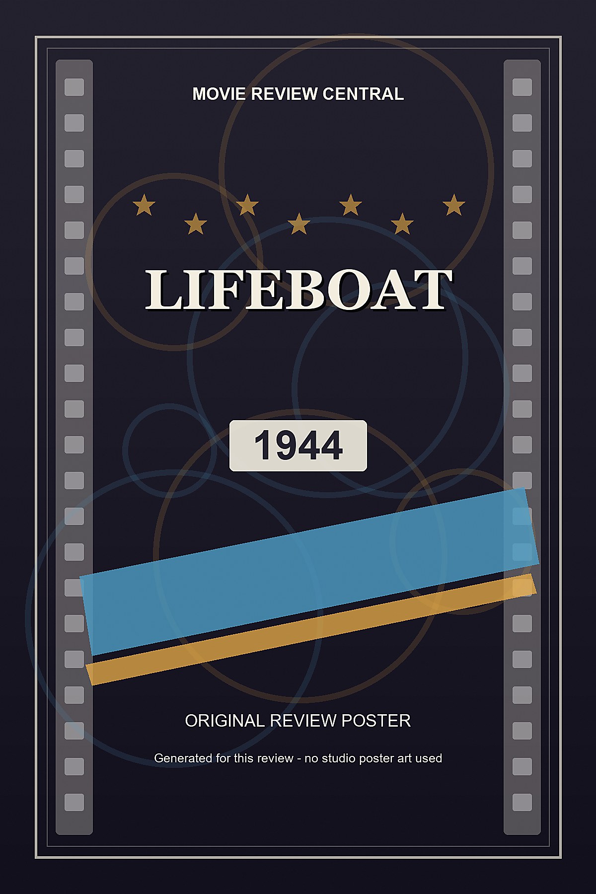 Lifeboat (1944) - original review poster