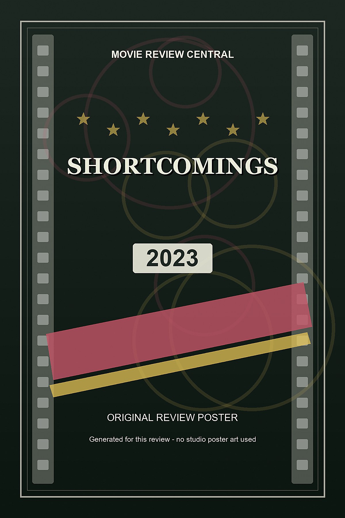 Shortcomings (2023) - original review poster Shortcomings (2023) - original review poster