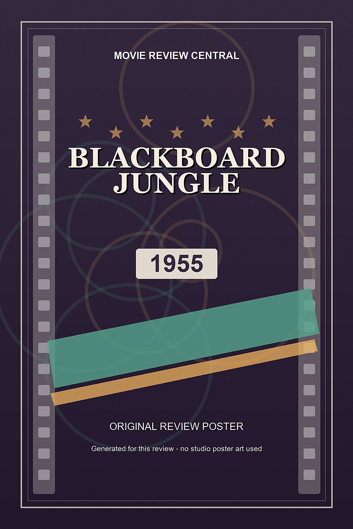 Blackboard Jungle (1955) - original review poster Blackboard Jungle (1955) - original review poster