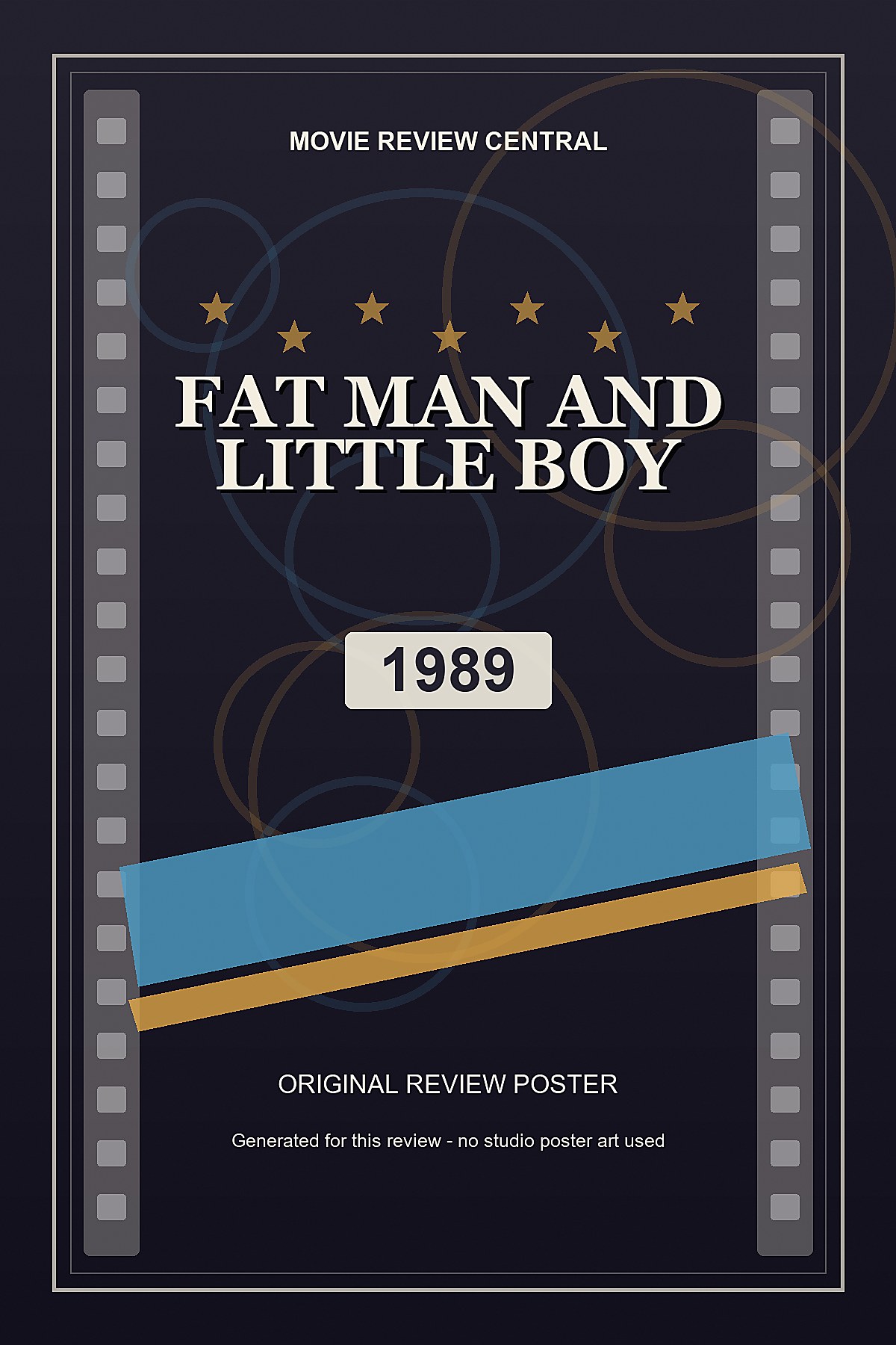 Fat Man and Little Boy (1989) - original review poster Fat Man and Little Boy (1989) - original review poster