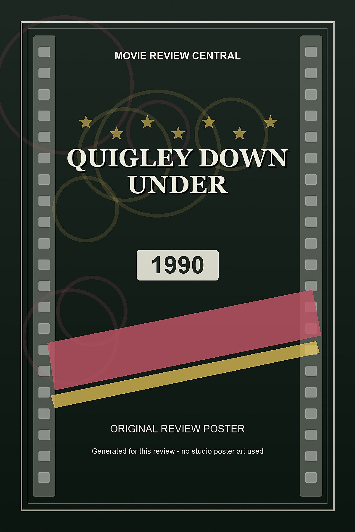 Quigley Down Under (1990) - original review poster Quigley Down Under (1990) - original review poster