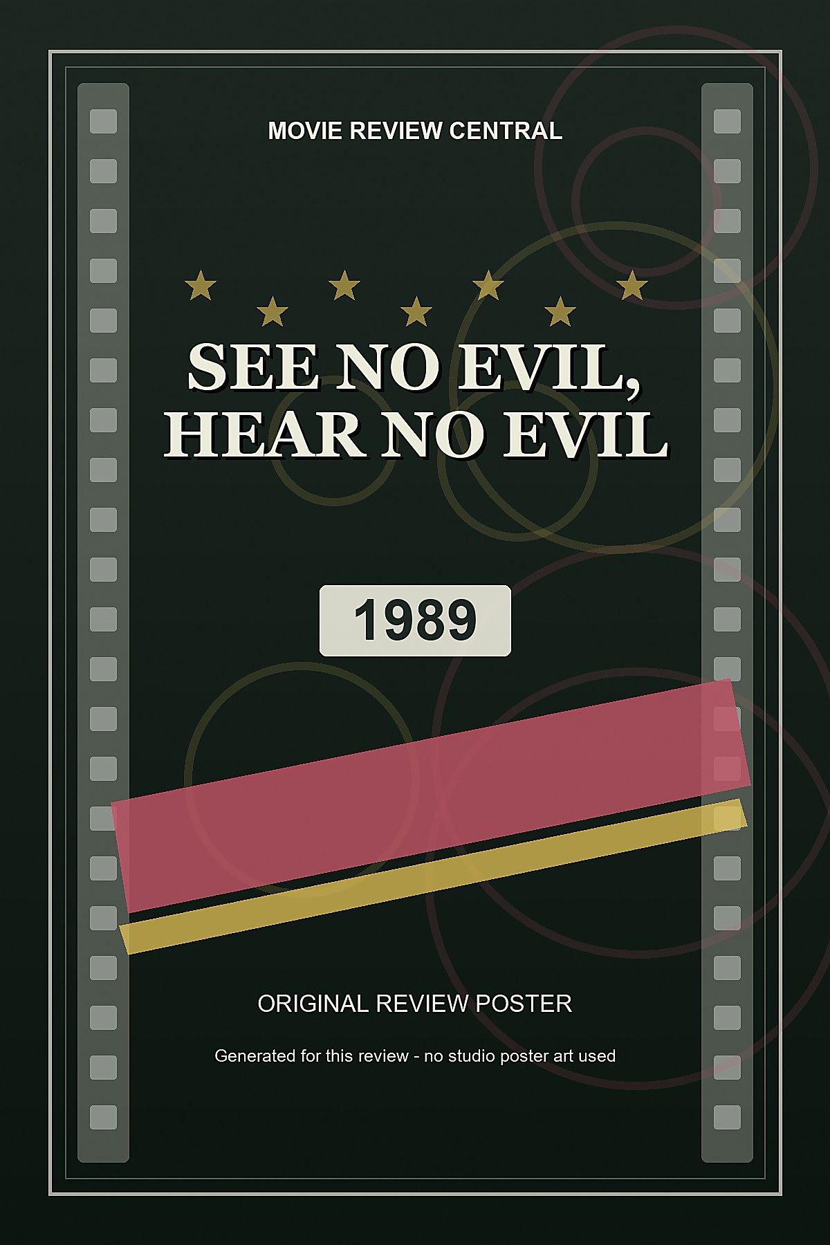 See No Evil, Hear No Evil (1989) - original review poster See No Evil, Hear No Evil (1989) - original review poster