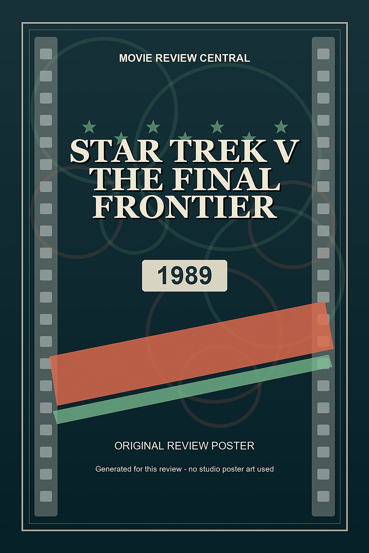 Star Trek V: The Final Frontier (1989) - original review poster Star Trek V: The Final Frontier (1989) - original review poster