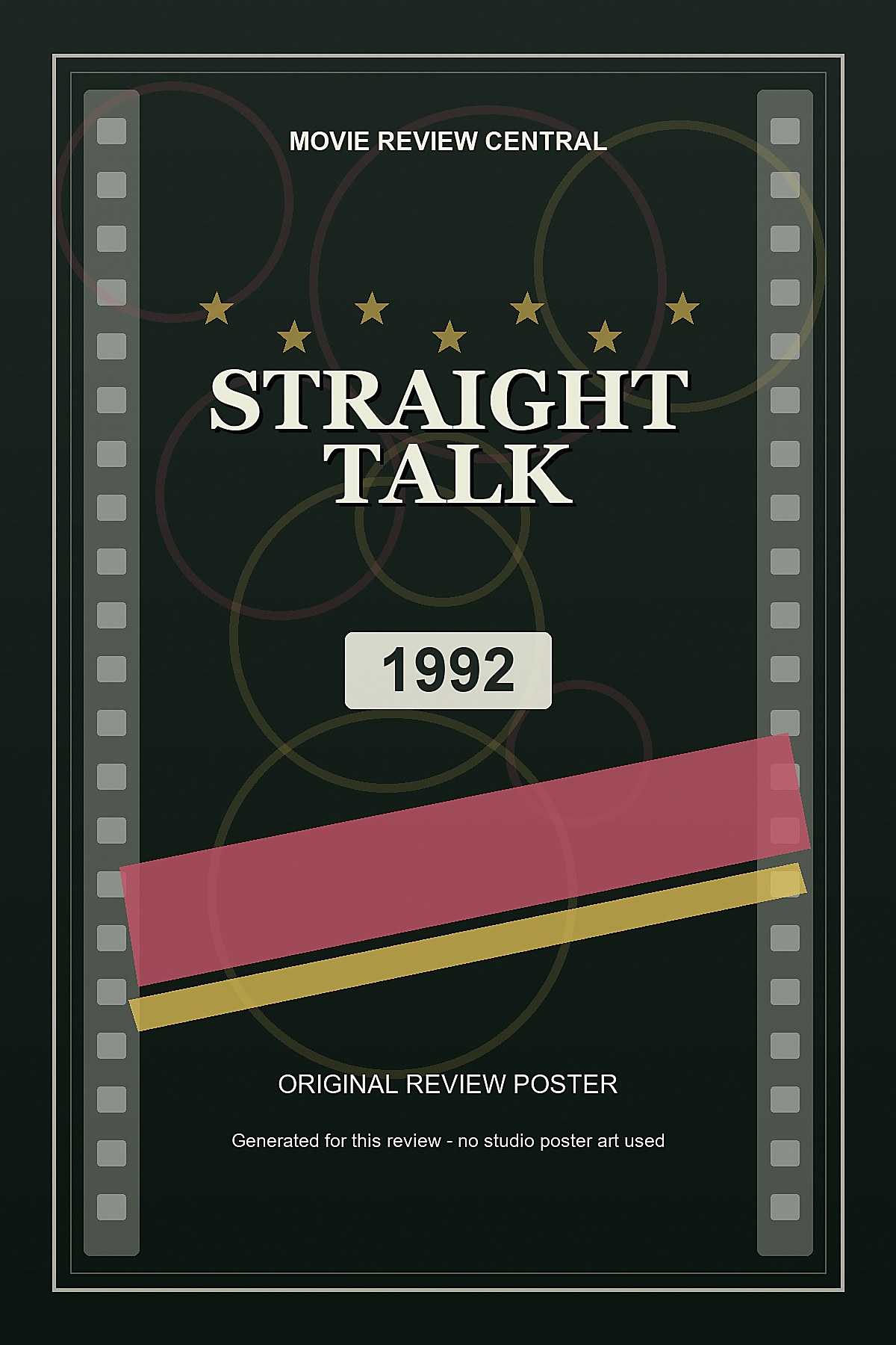 Straight Talk (1992) - original review poster