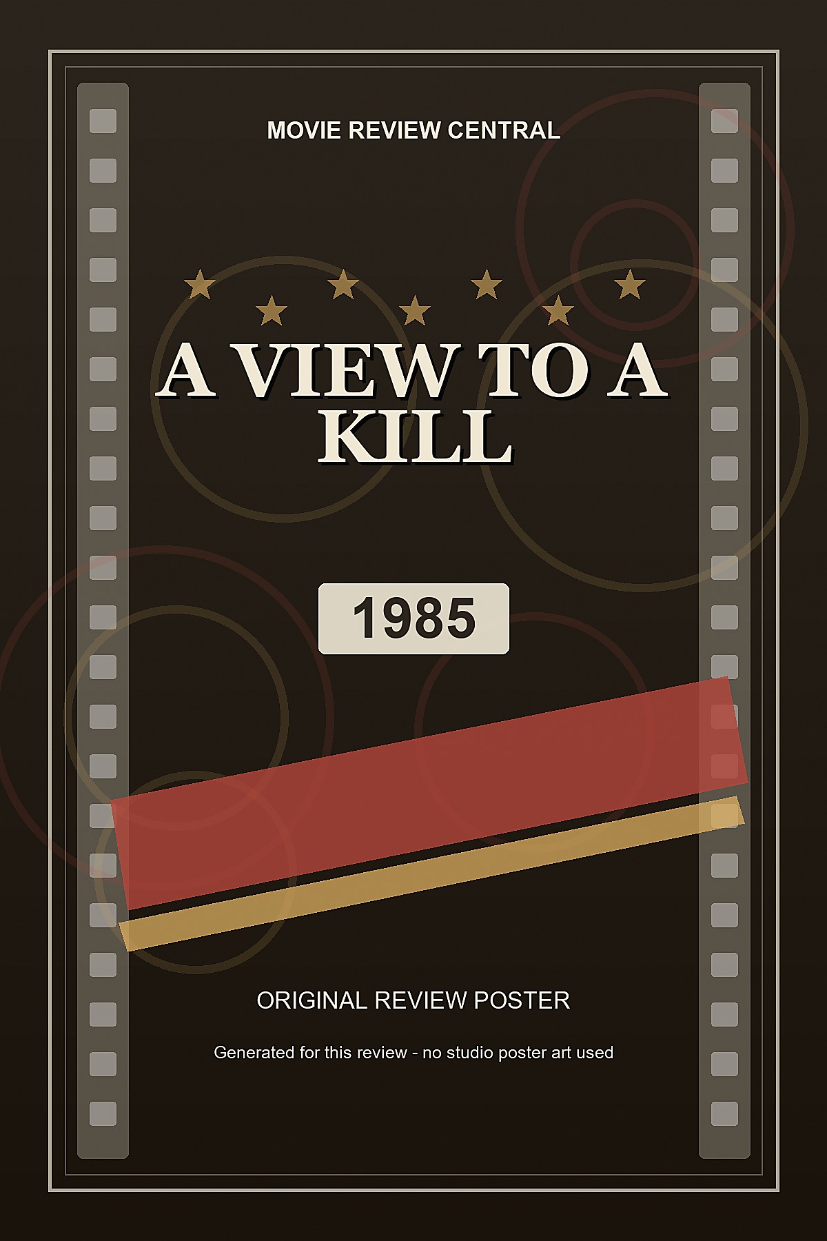 A View to a Kill (1985) - original review poster A View to a Kill (1985) - original review poster