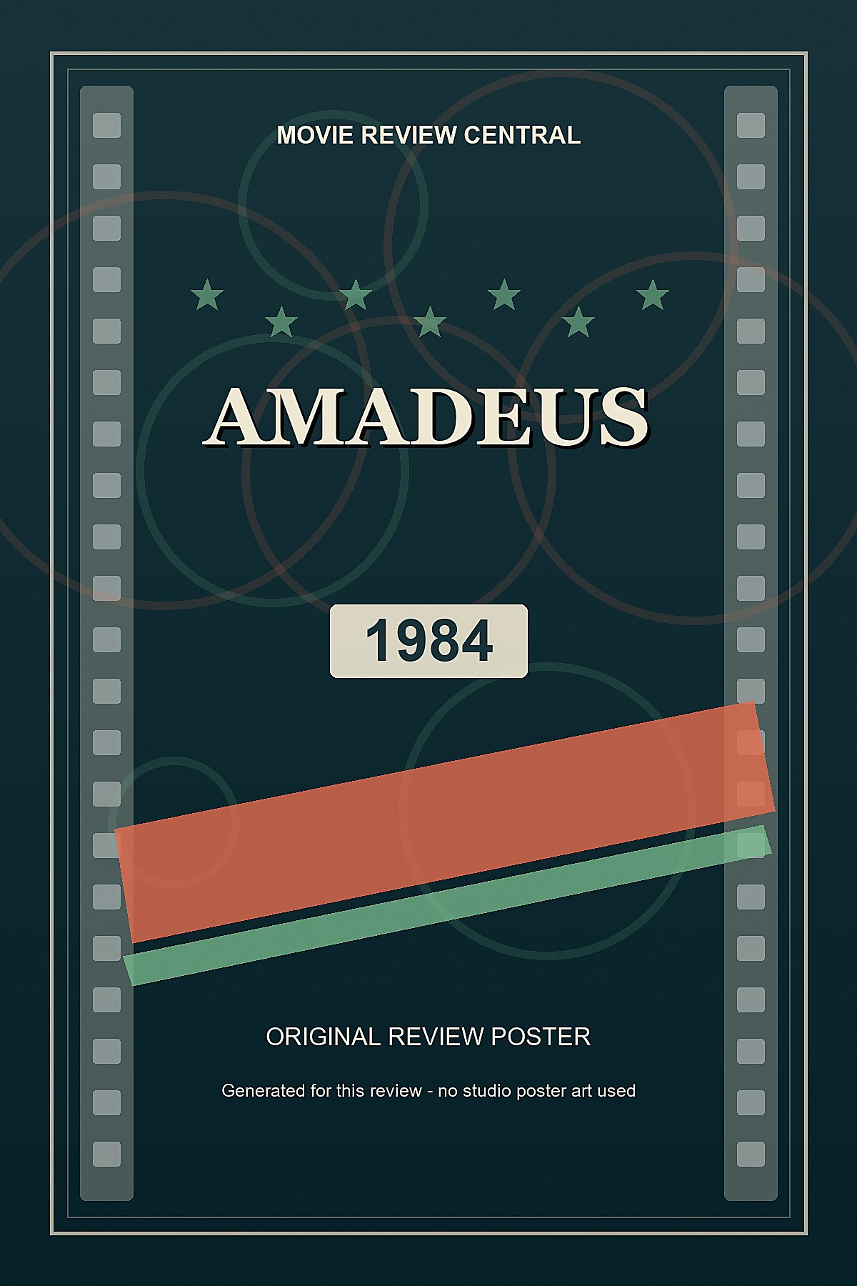 Amadeus (1984) - original review poster Amadeus (1984) - original review poster