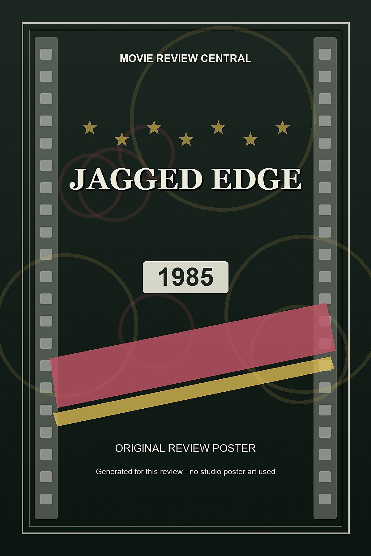 Jagged Edge (1985) - original review poster Jagged Edge (1985) - original review poster