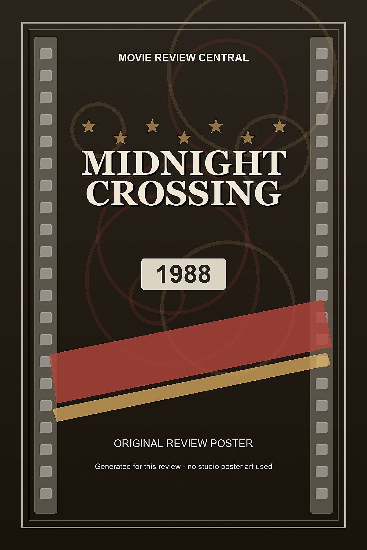 Midnight Crossing (1988) - original review poster