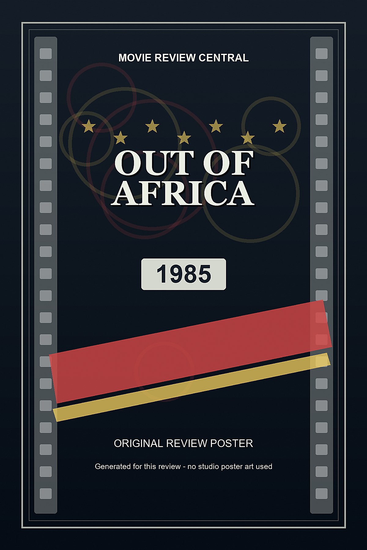 Out of Africa (1985) - original review poster
