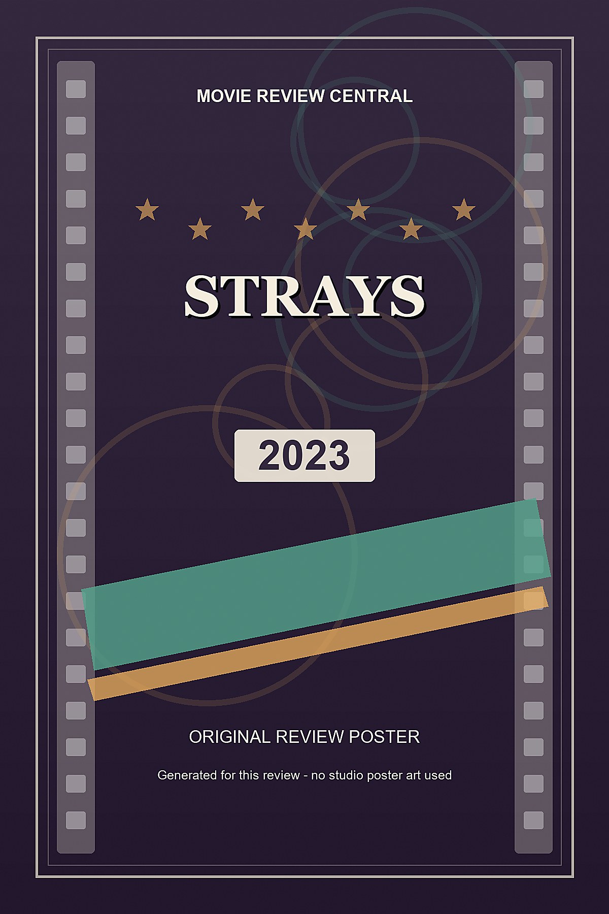 Strays (2023) - original review poster Strays (2023) - original review poster