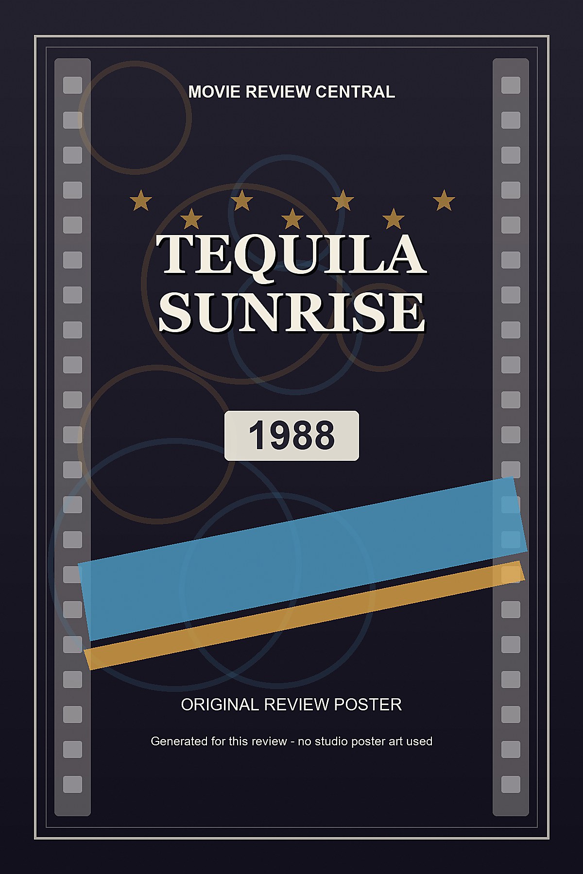 Tequila Sunrise (1988) - original review poster Tequila Sunrise (1988) - original review poster