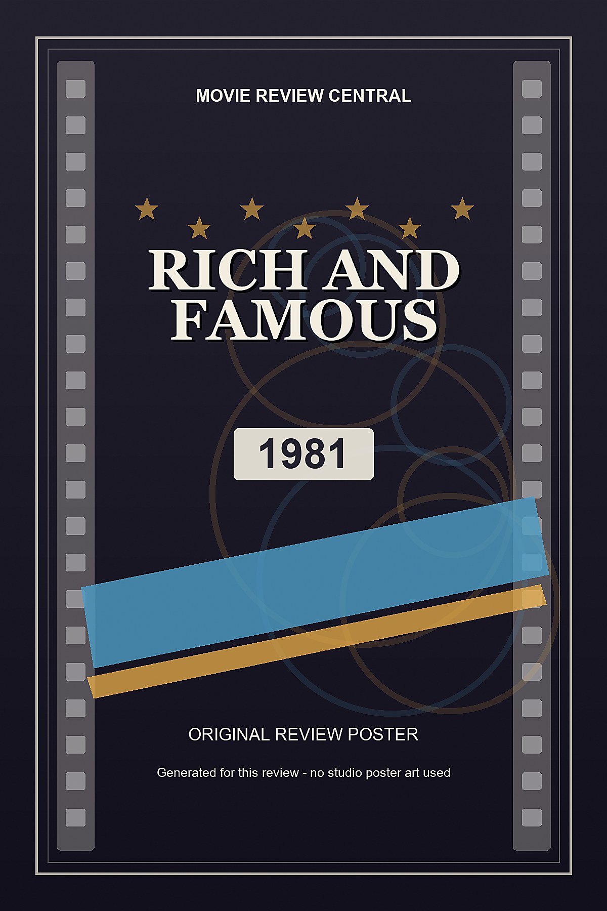 Rich and Famous (1981) - original review poster Rich and Famous (1981) - original review poster