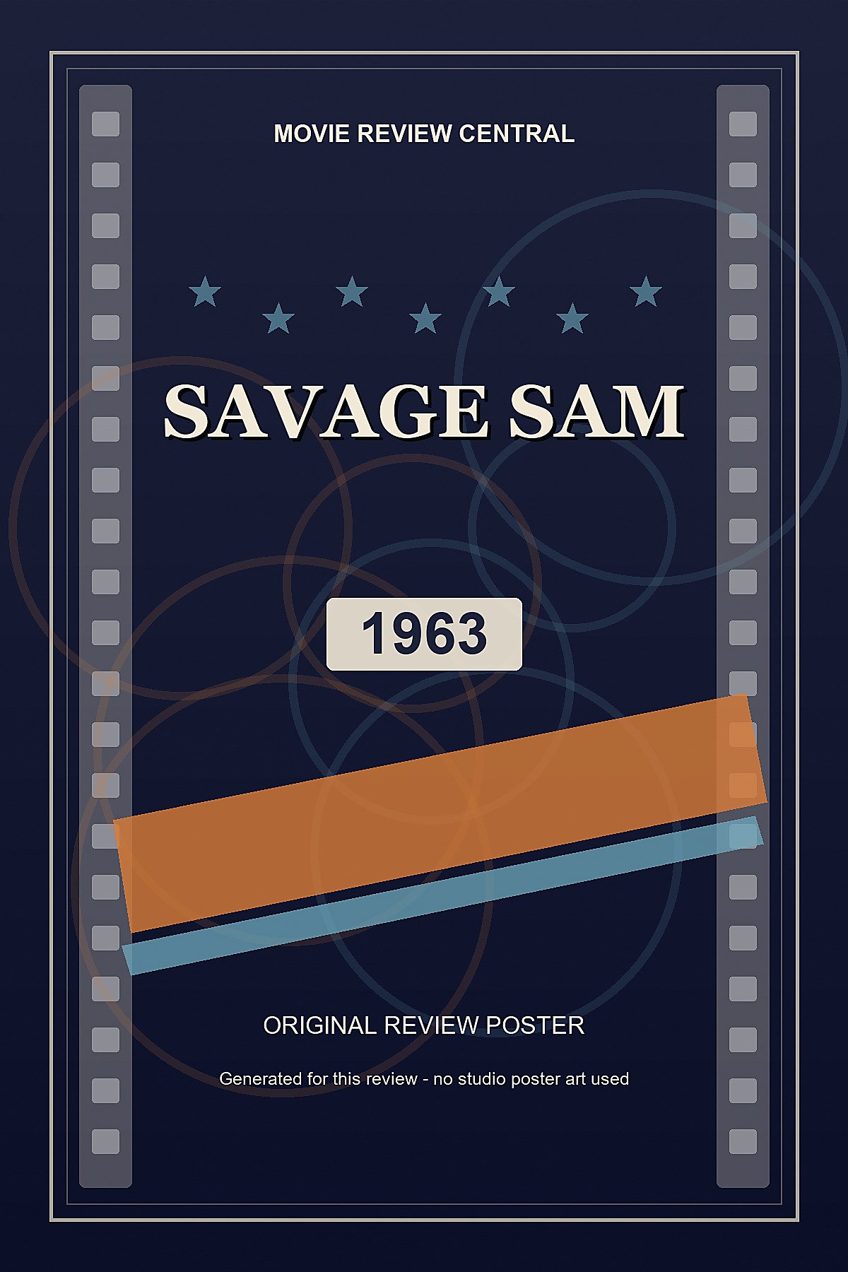 Savage Sam (1963) - original review poster Savage Sam (1963) - original review poster