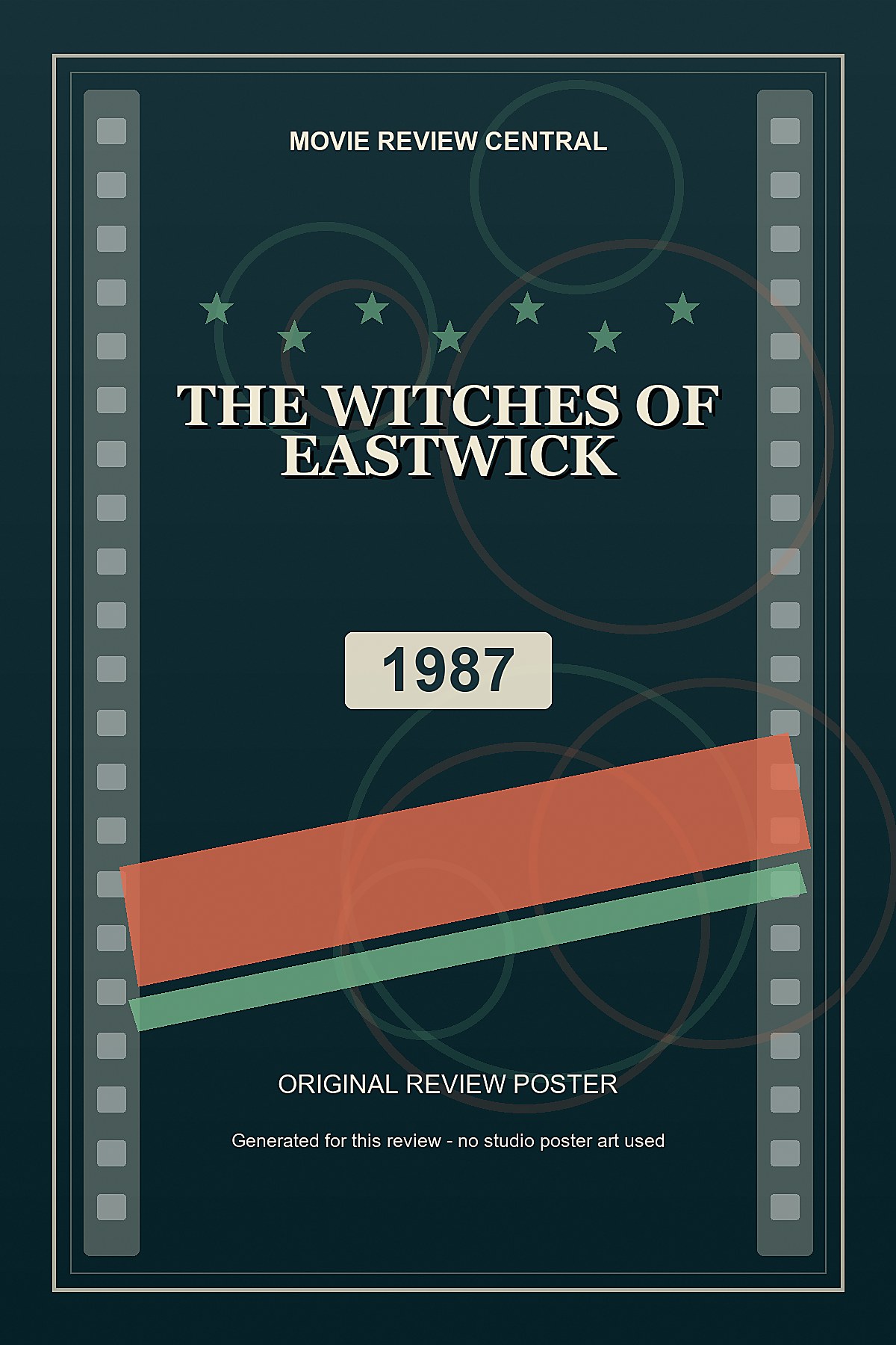 The Witches of Eastwick (1987) - original review poster The Witches of Eastwick (1987) - original review poster