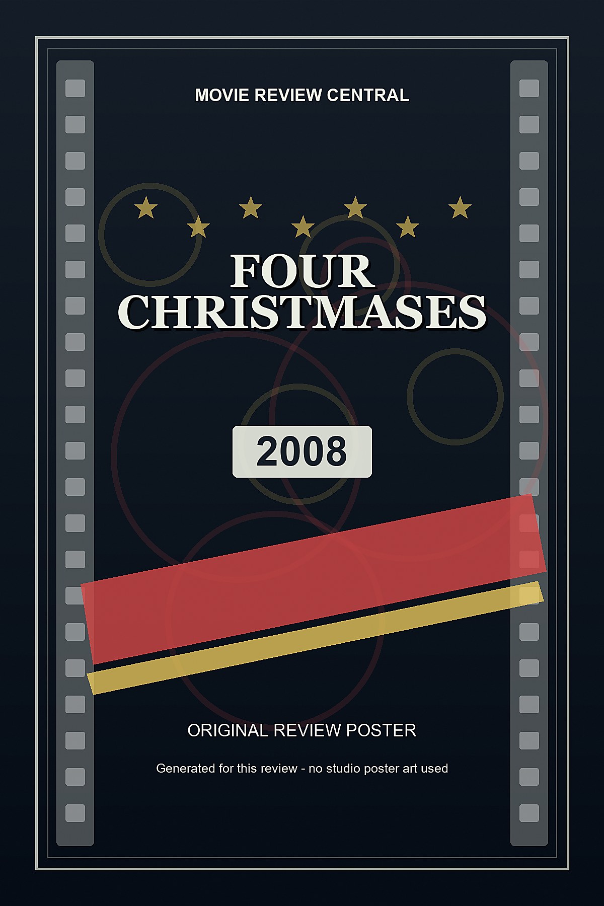 Four Christmases (2008) - original review poster Four Christmases (2008) - original review poster