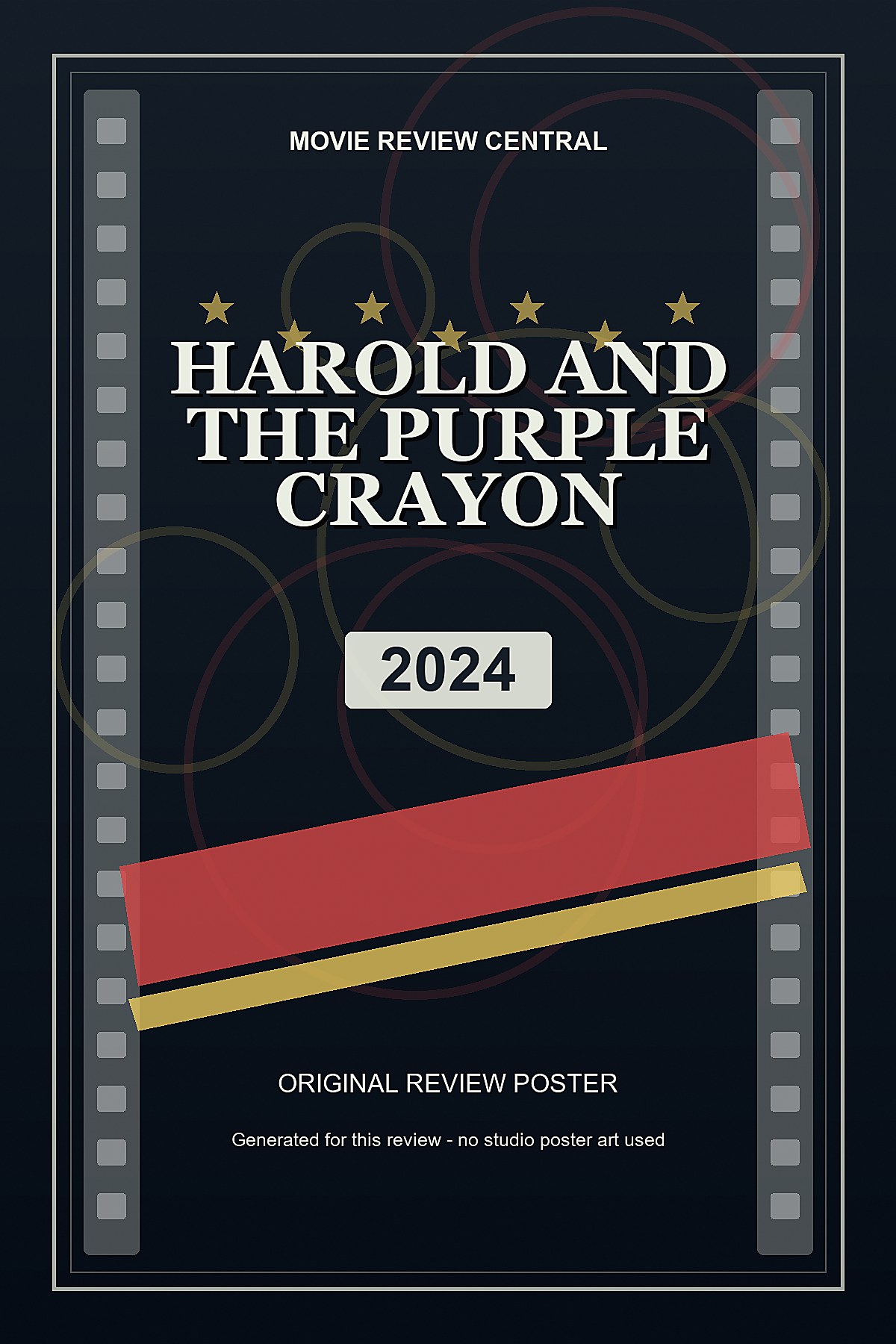 Harold and the Purple Crayon (2024) - original review poster Harold and the Purple Crayon (2024) - original review poster