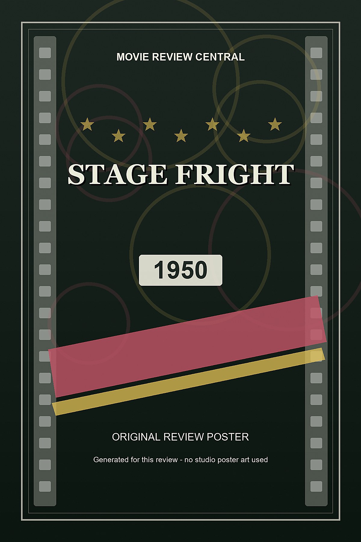 Stage Fright (1950) - original review poster Stage Fright (1950) - original review poster
