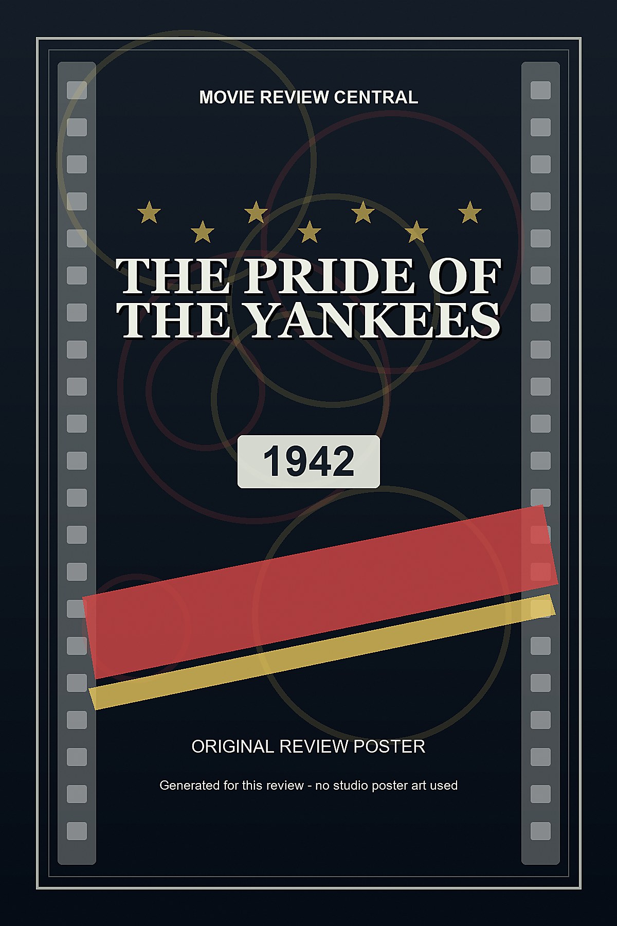 The Pride of the Yankees (1942) - original review poster