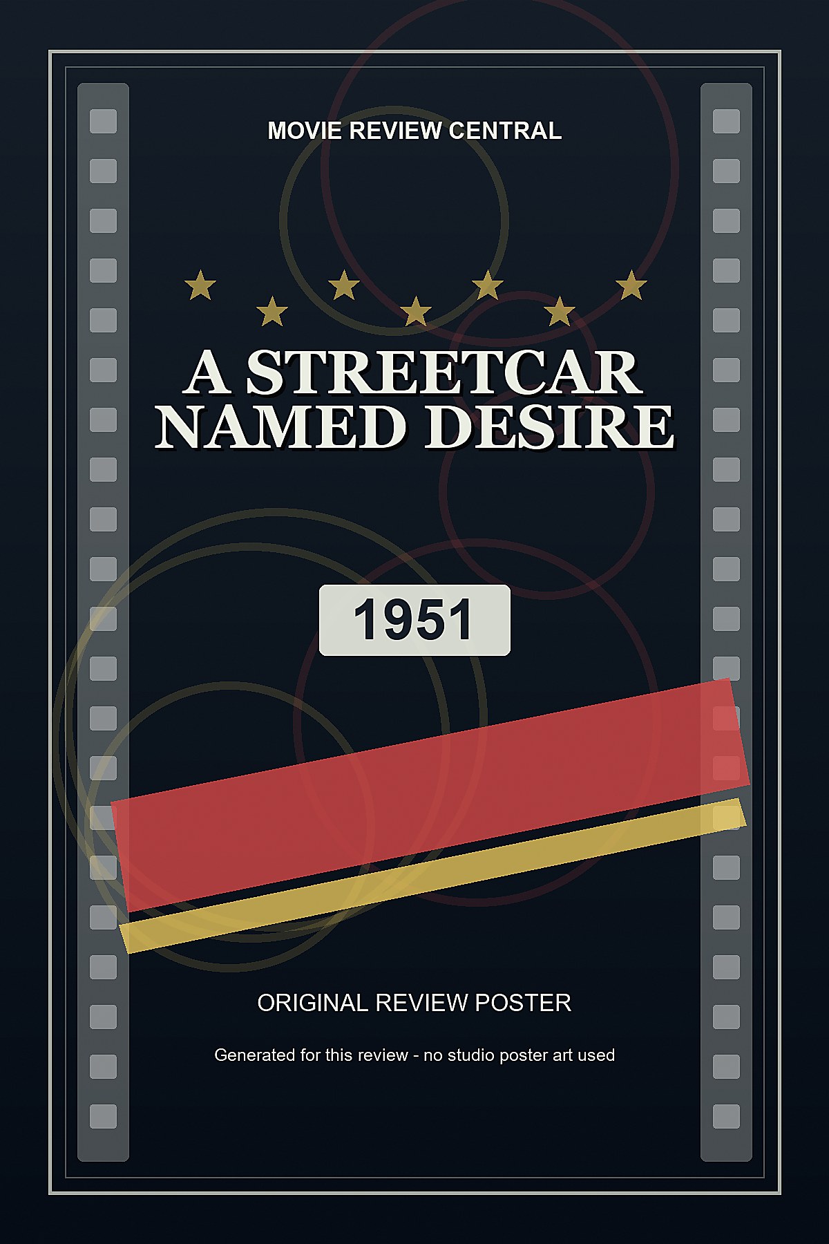 A Streetcar Named Desire (1951) - original review poster