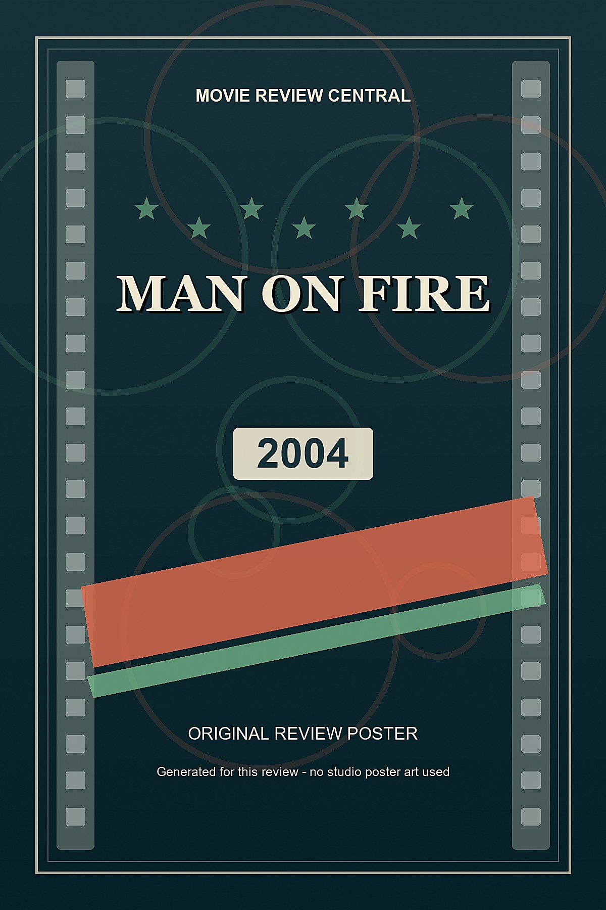 Man on Fire (2004) - original review poster Man on Fire (2004) - original review poster