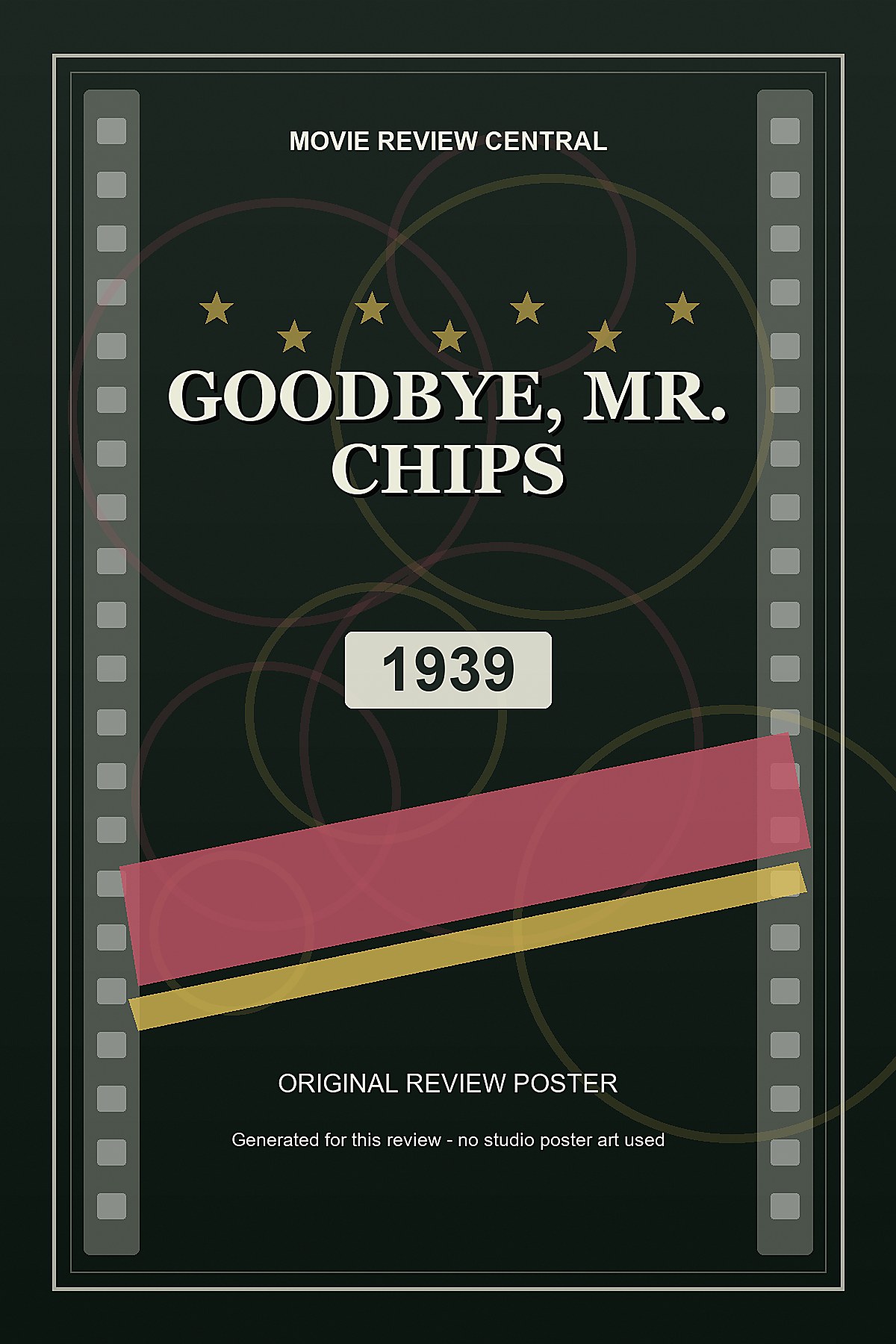 Goodbye, Mr. Chips (1939) - original review poster Goodbye, Mr. Chips (1939) - original review poster