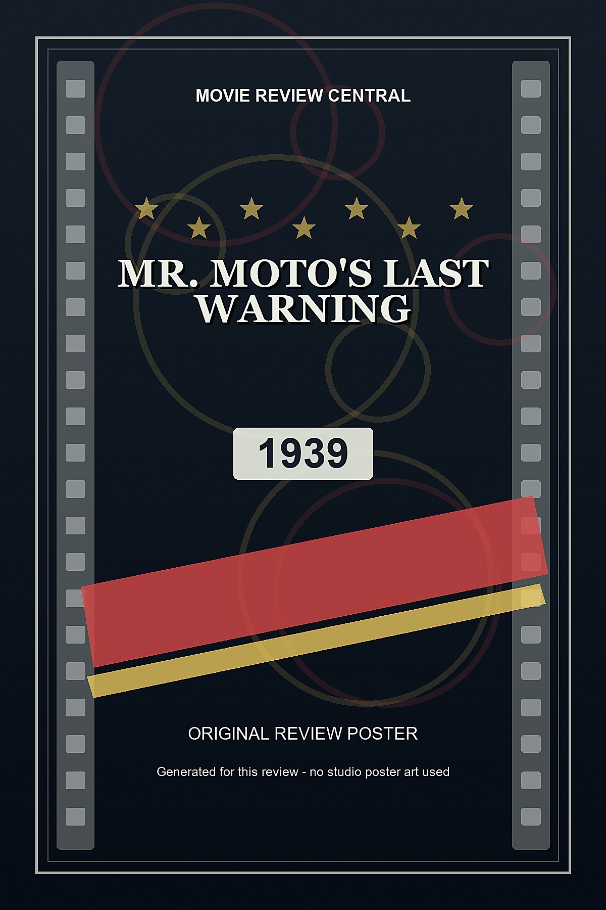 Mr. Moto's Last Warning (1939) - original review poster Mr. Moto's Last Warning (1939) - original review poster