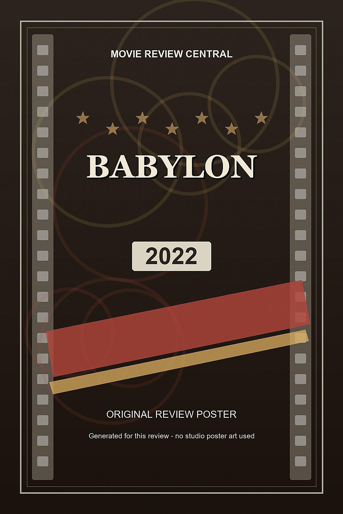 Babylon (2022) - original review poster Babylon (2022) - original review poster