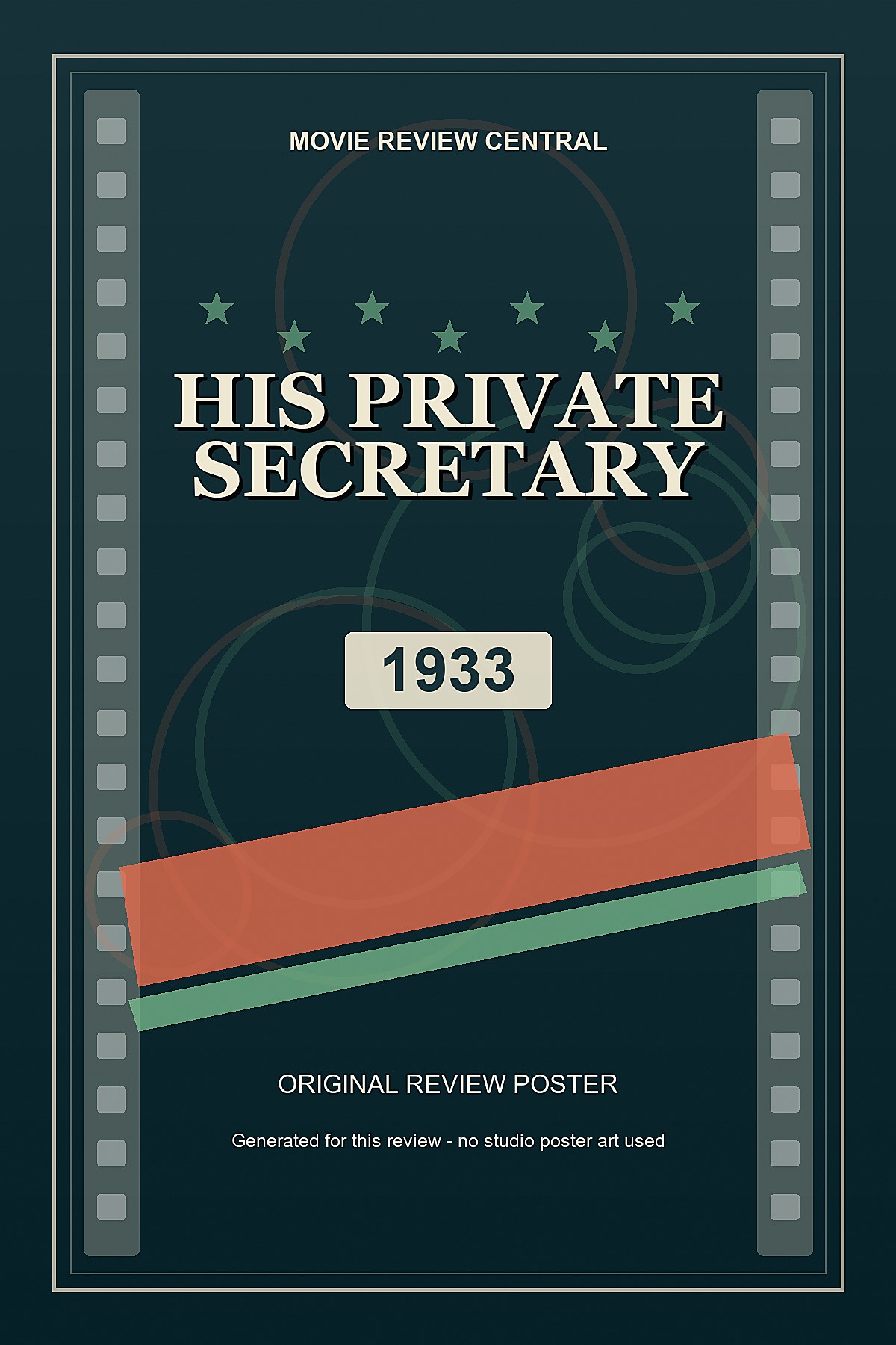 His Private Secretary (1933) - original review poster His Private Secretary (1933) - original review poster