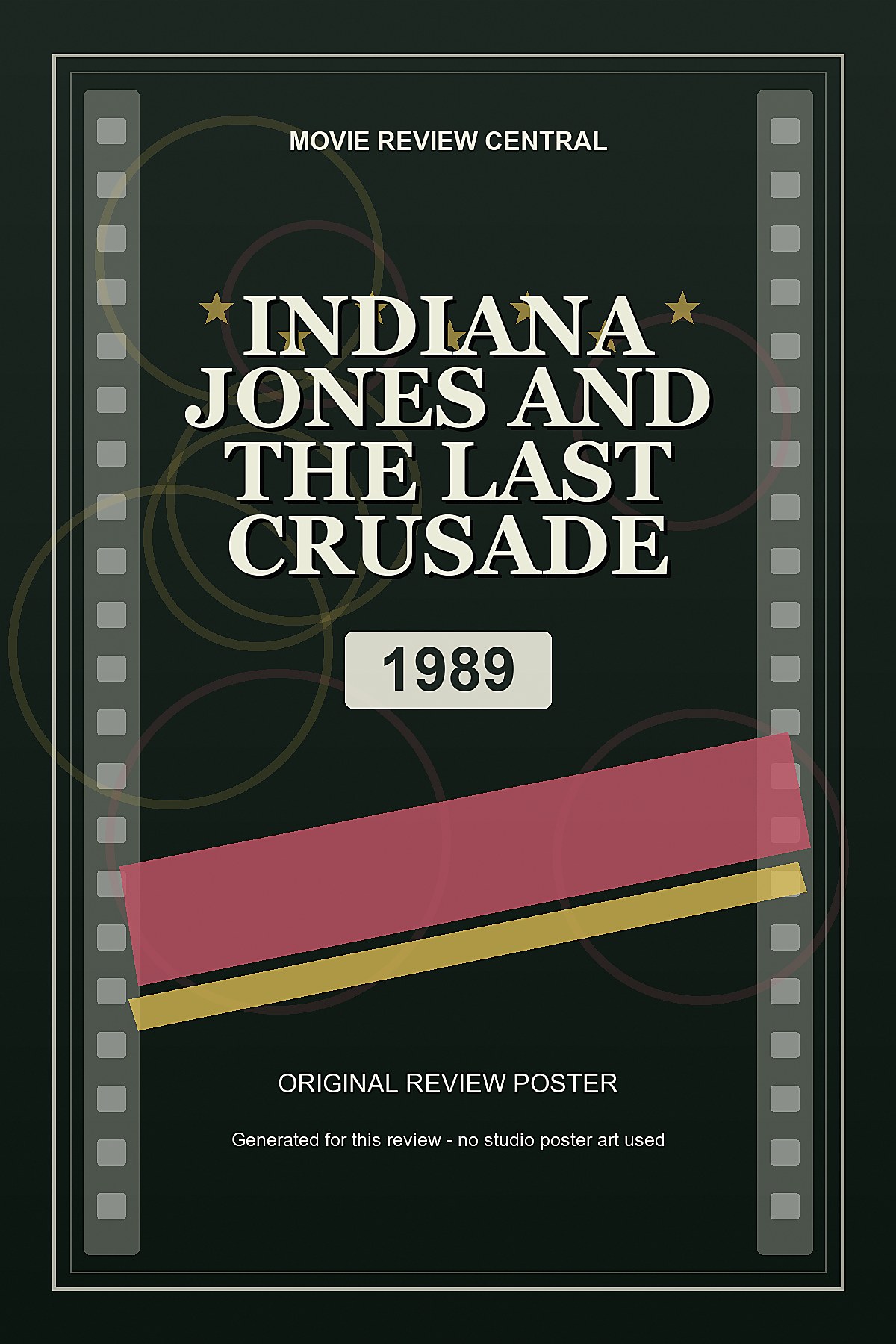Indiana Jones and the Last Crusade (1989) - original review poster Indiana Jones and the Last Crusade (1989) - original review poster