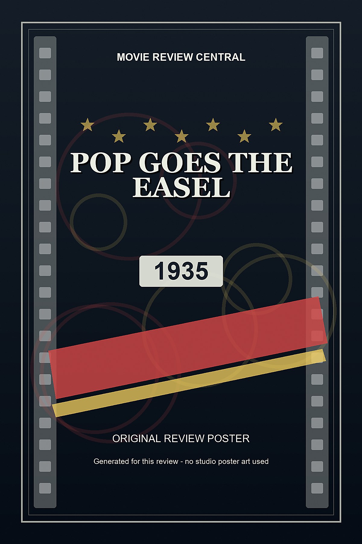 Pop Goes the Easel (1935) - original review poster Pop Goes the Easel (1935) - original review poster
