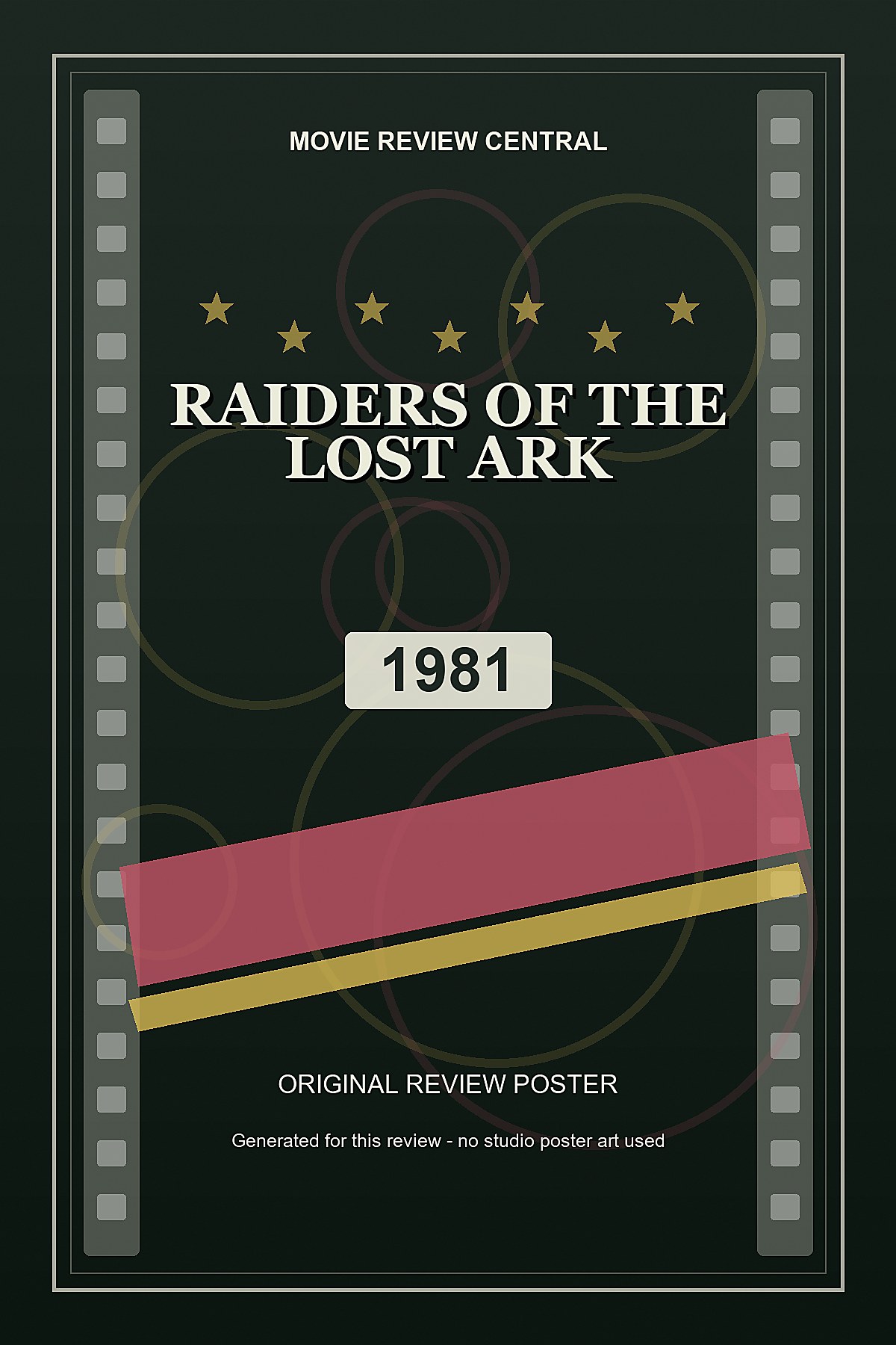 Raiders of the Lost Ark (1981) - original review poster Raiders of the Lost Ark (1981) - original review poster