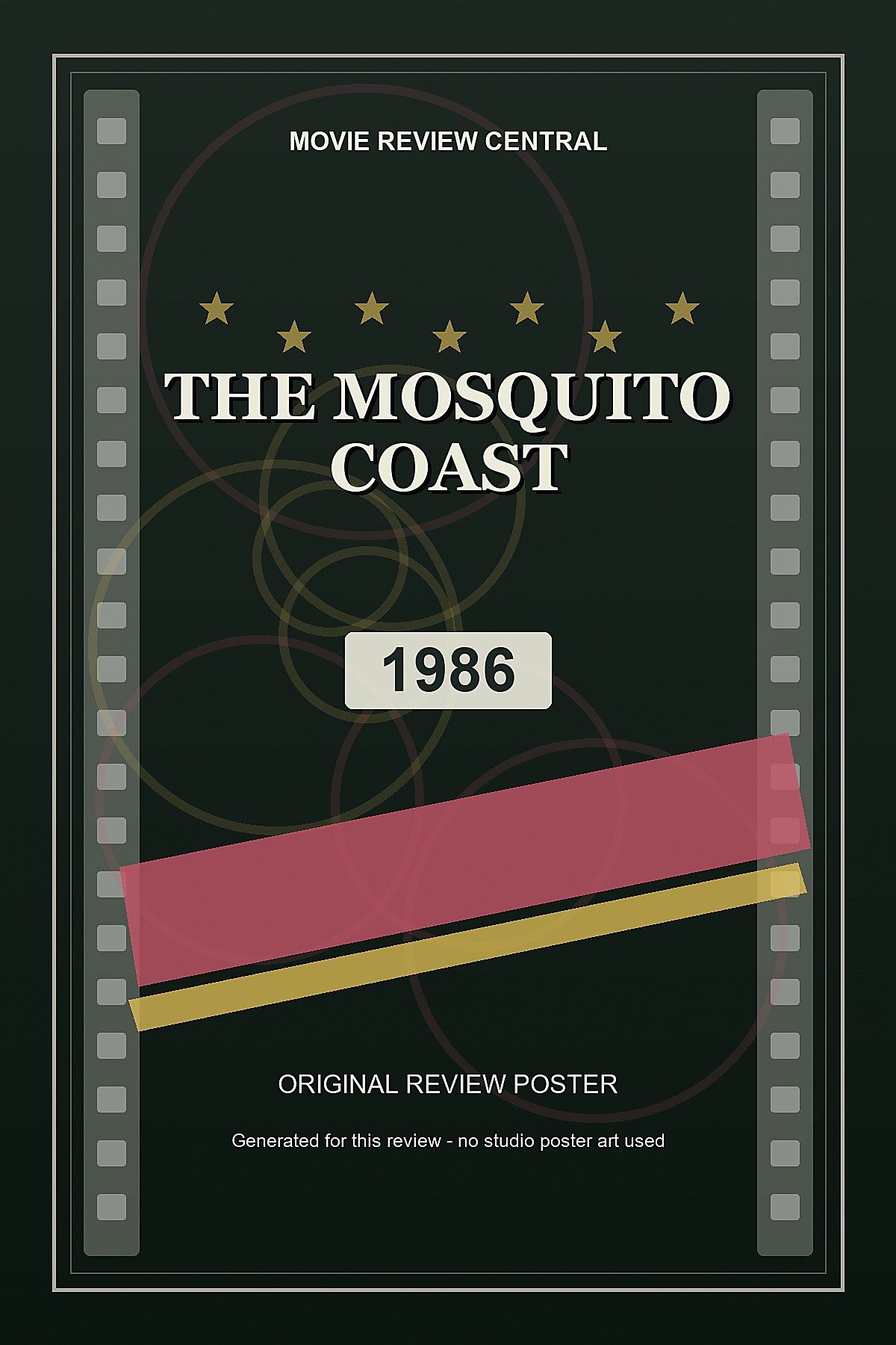 The Mosquito Coast (1986) - original review poster The Mosquito Coast (1986) - original review poster