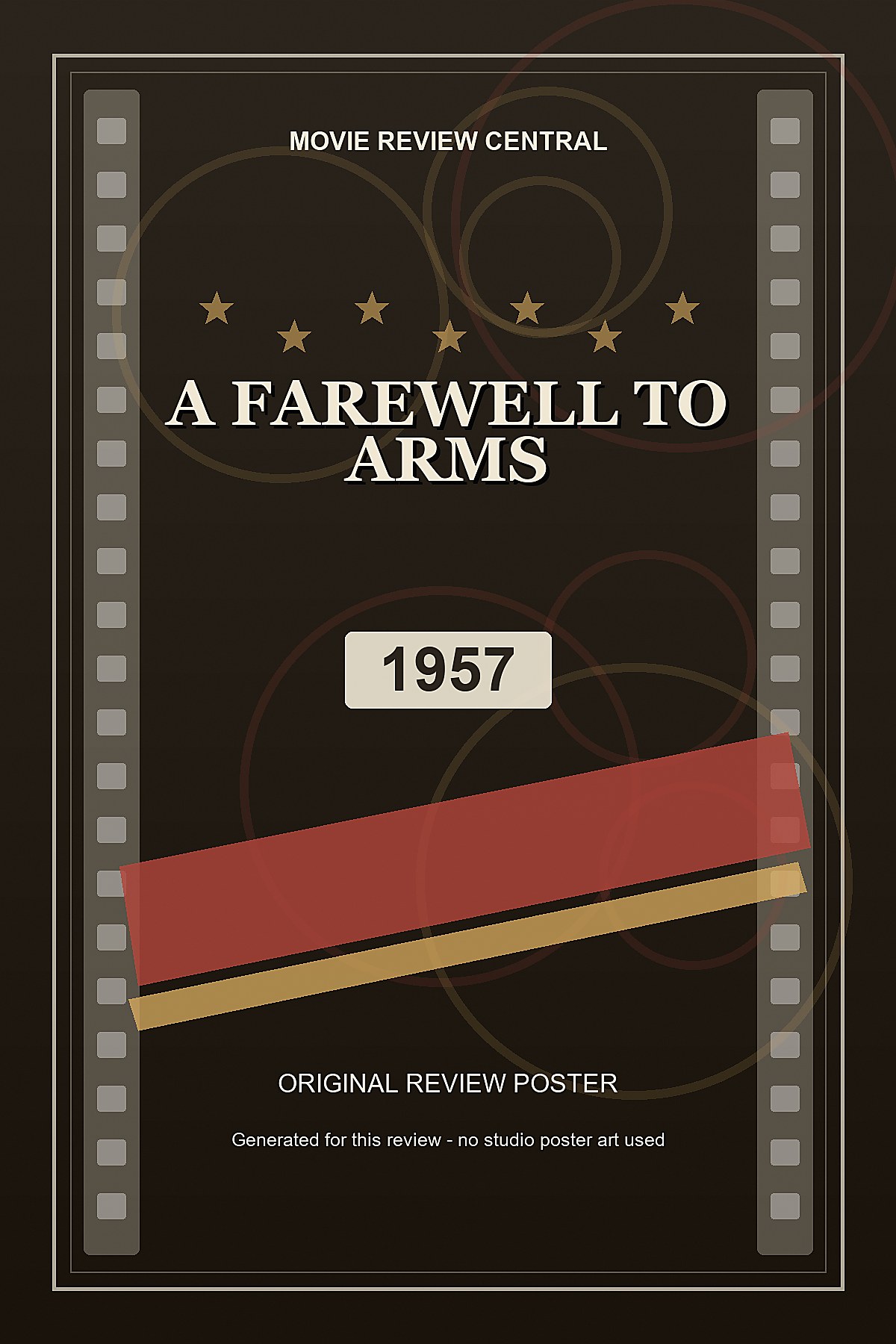 A Farewell to Arms (1957) - original review poster