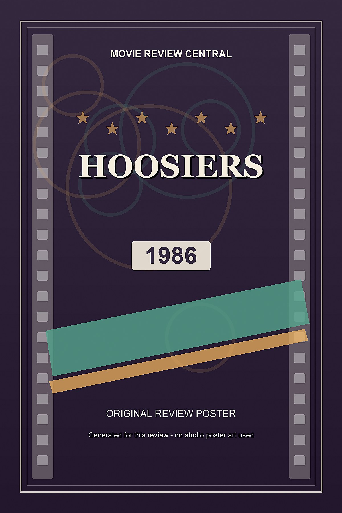 Hoosiers (1986) - original review poster