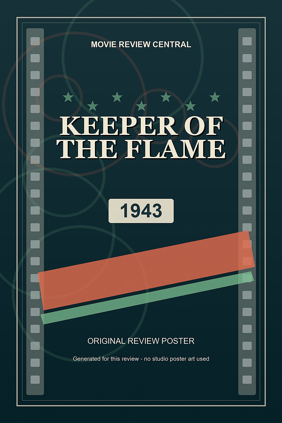 Keeper of the Flame (1943) - original review poster Keeper of the Flame (1943) - original review poster