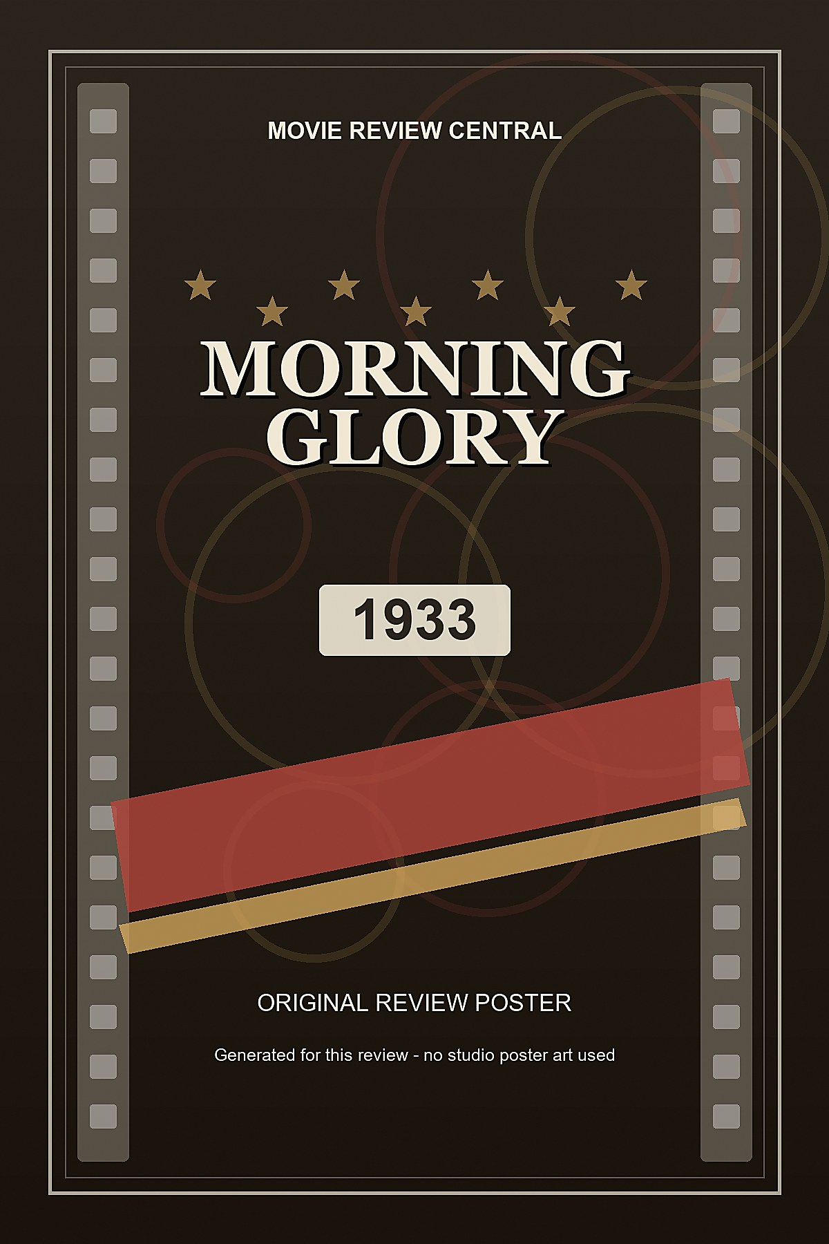 Morning Glory (1933) - original review poster Morning Glory (1933) - original review poster