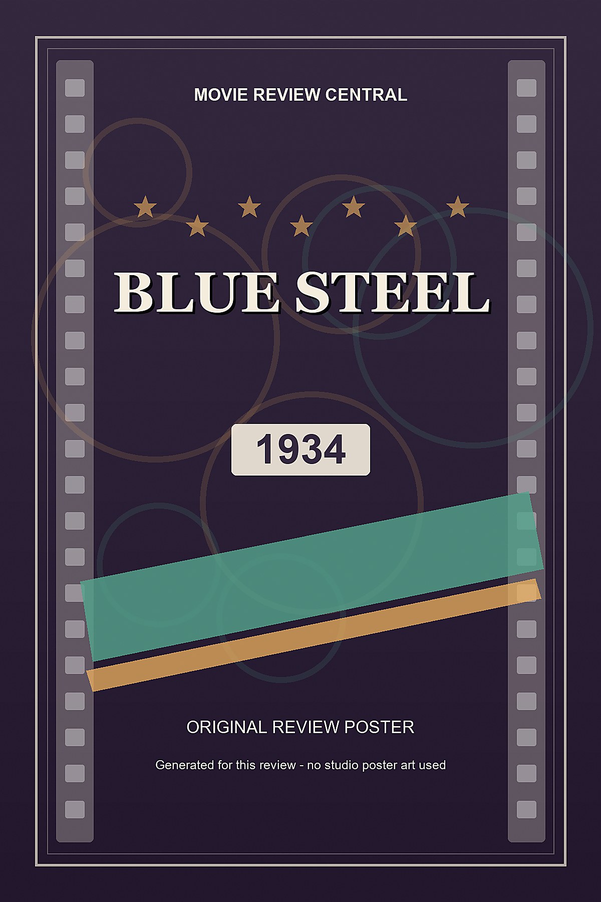 Blue Steel (1934) - original review poster