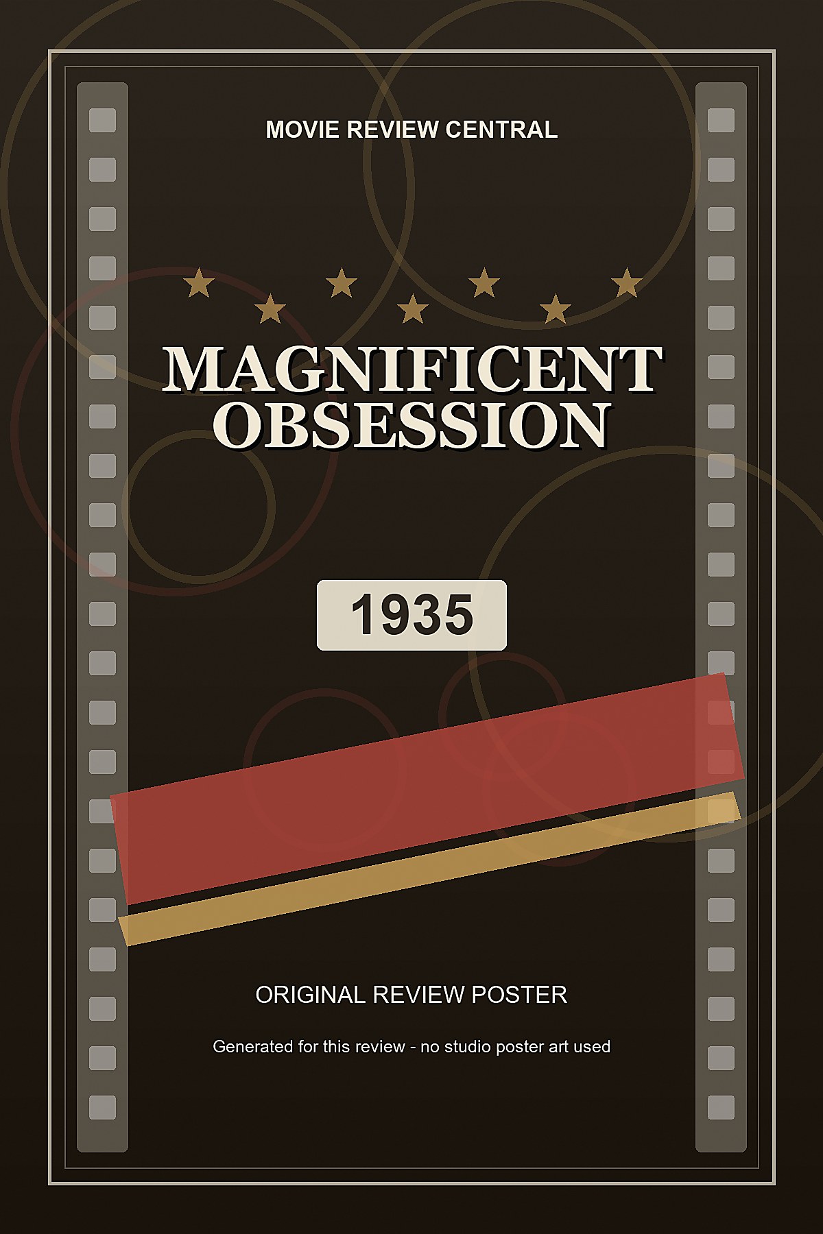 Magnificent Obsession (1935) - original review poster Magnificent Obsession (1935) - original review poster