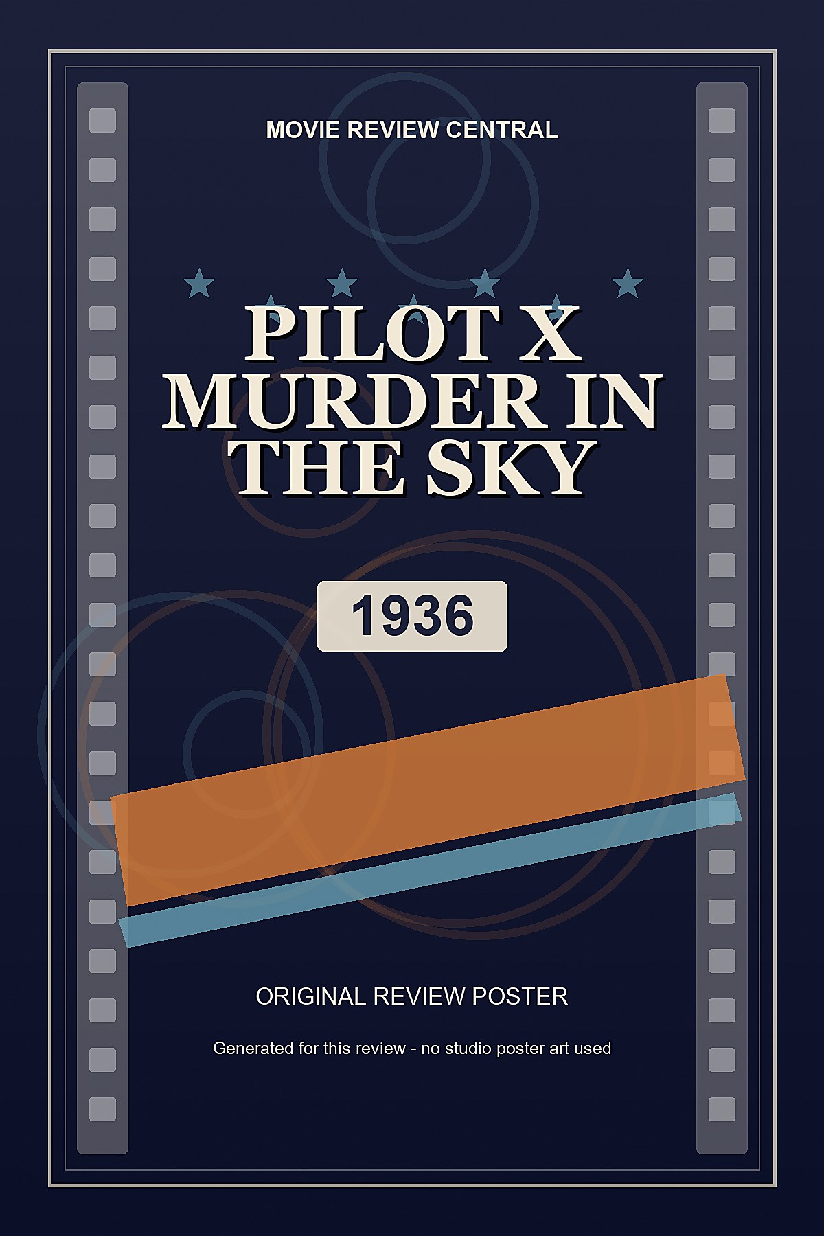 Pilot X: Murder in the Sky (1936) - original review poster Pilot X: Murder in the Sky (1936) - original review poster