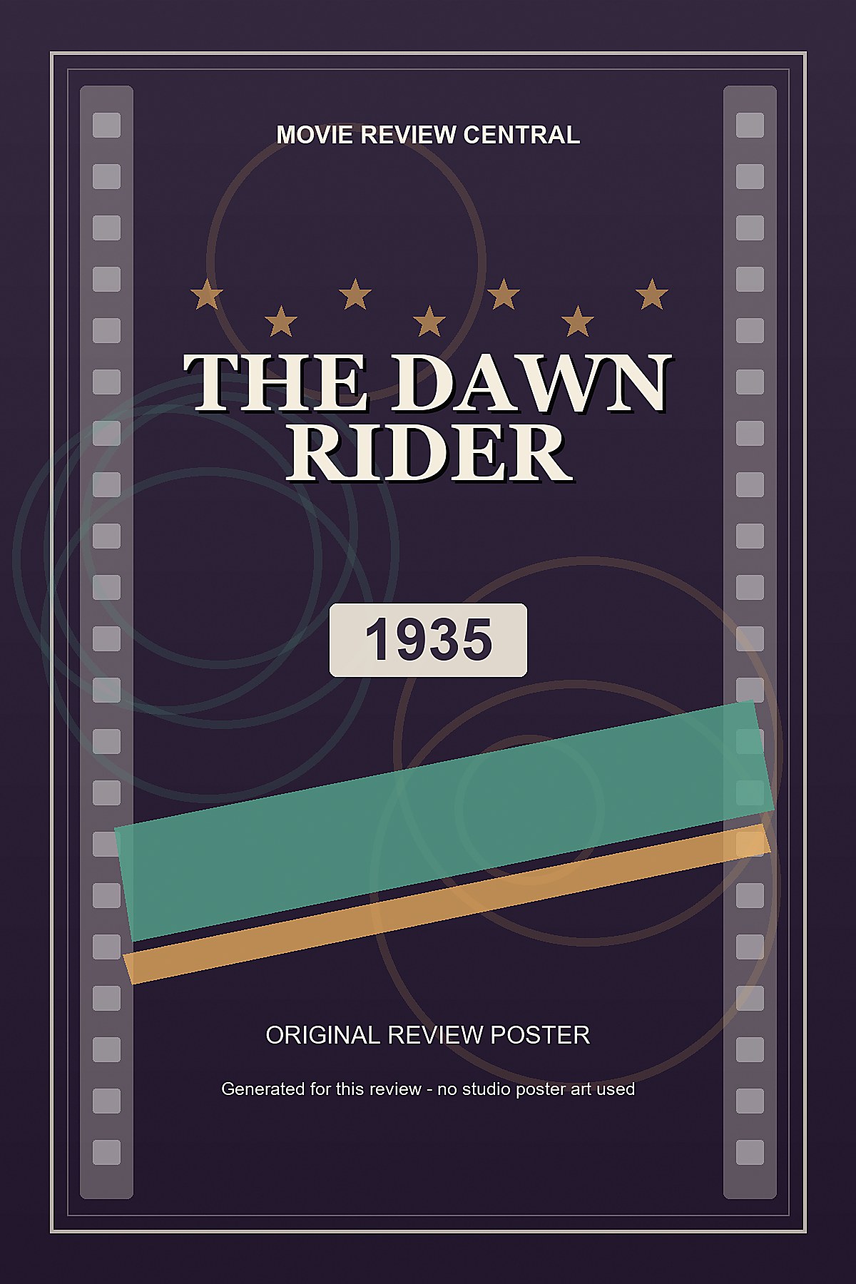 The Dawn Rider (1935) - original review poster The Dawn Rider (1935) - original review poster